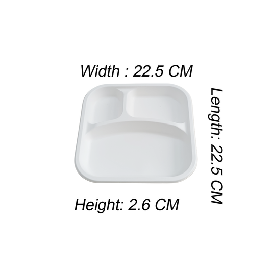 9" 3 CP/ PAV BHAJI PLATE