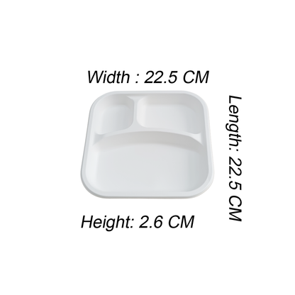 9" 3 CP/ PAV BHAJI PLATE