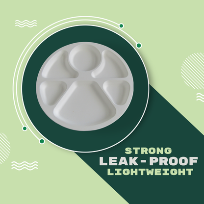 12" 6 COMPARTMENT ROUND TRAY