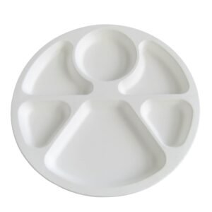 12" 6 COMPARTMENT ROUND TRAY